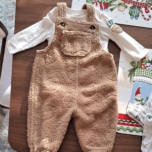 Levi's Cozy Tan Overall Set